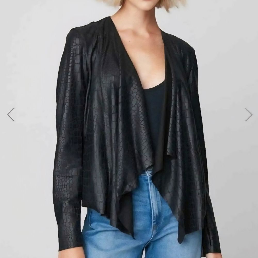 Blank NYC Faux Black Leather Jacket Size M